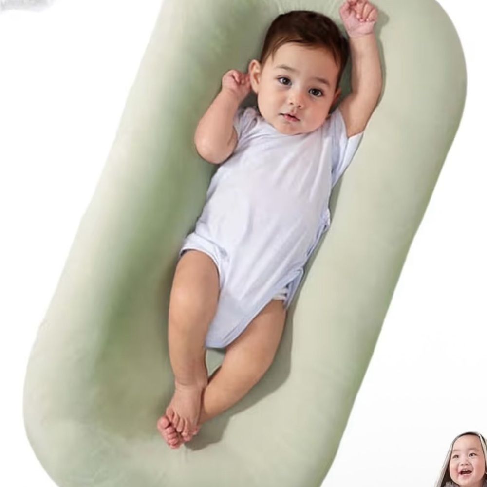 Pillow for baby color blue organic
